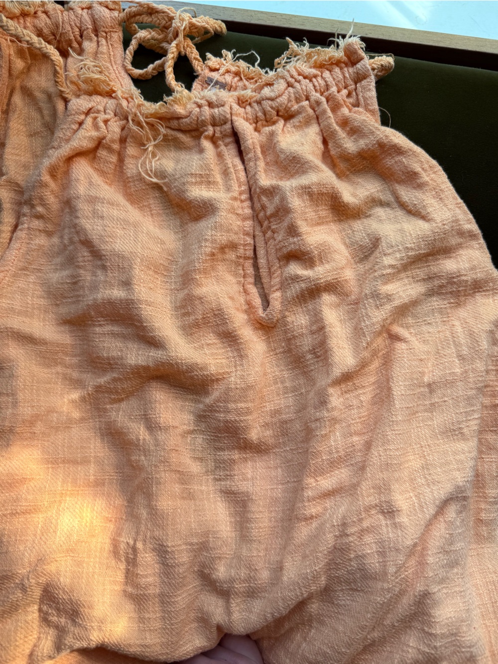 Free People Light Orange Two Piece Tank and Shorts Set, Size M, EUC - Picture 8 of 9